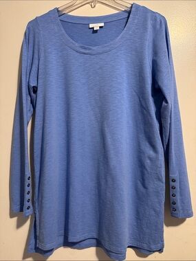 J. Jill Periwinkle Long-Sleeve Scoop Neck Tunic